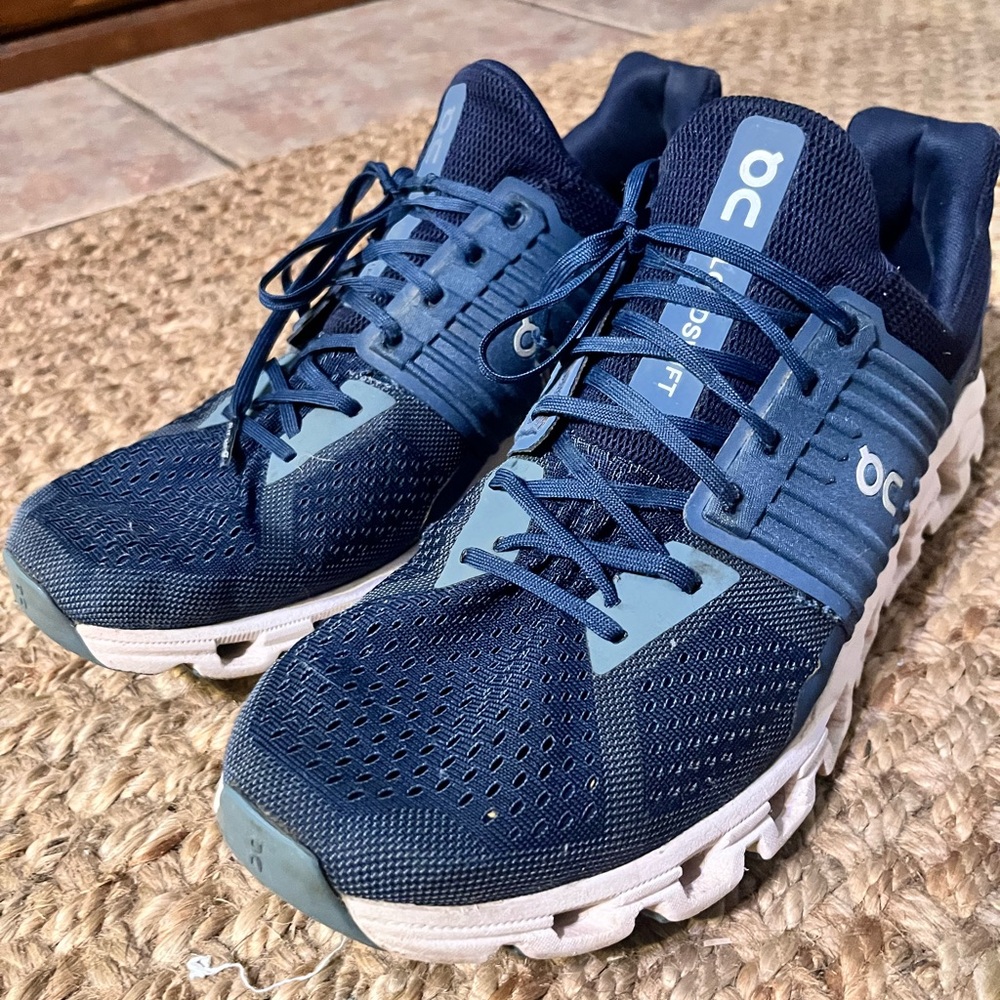 On Running Men's Navy and Light Blue Athletic Shoes